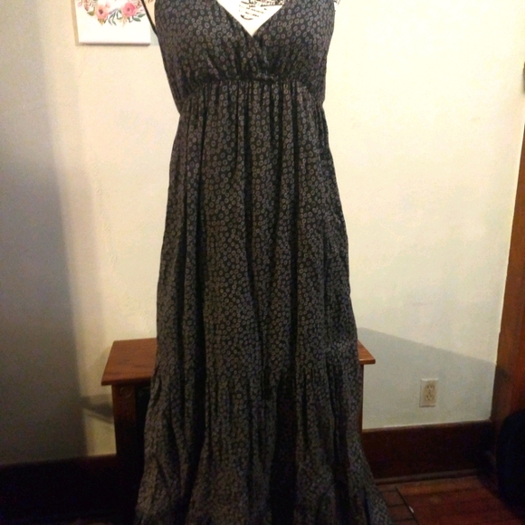 Old Navy Dresses & Skirts - Boho Navy and White Linen Sun Dress